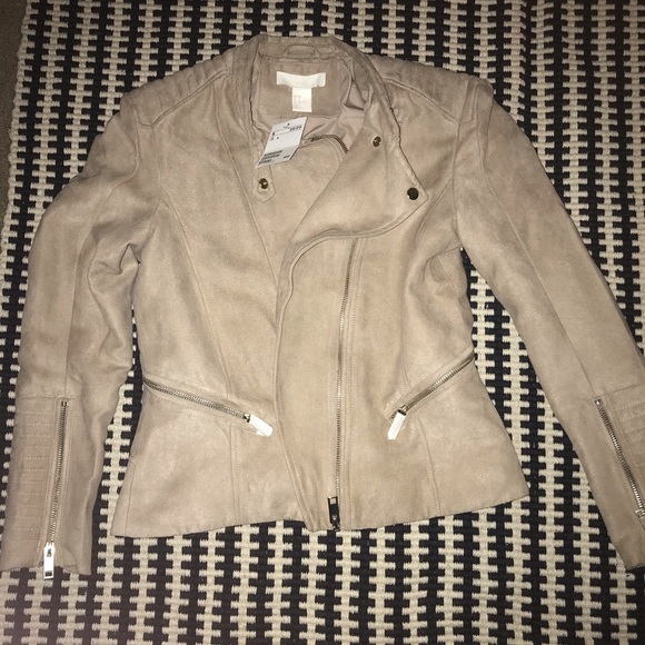 H&M Jackets & Blazers - H&M faux suede moto jacket